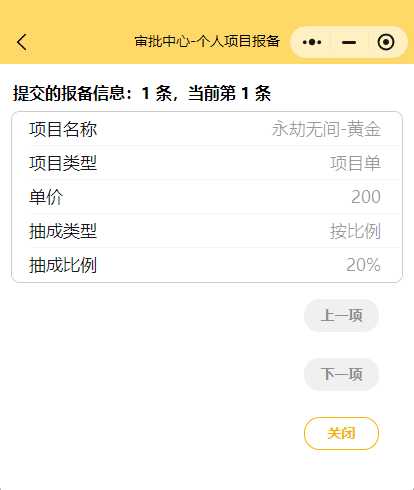 个人项目报备审批2